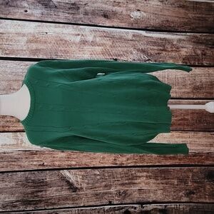Oscar De La Renta Size Large Cable Knit Sweater